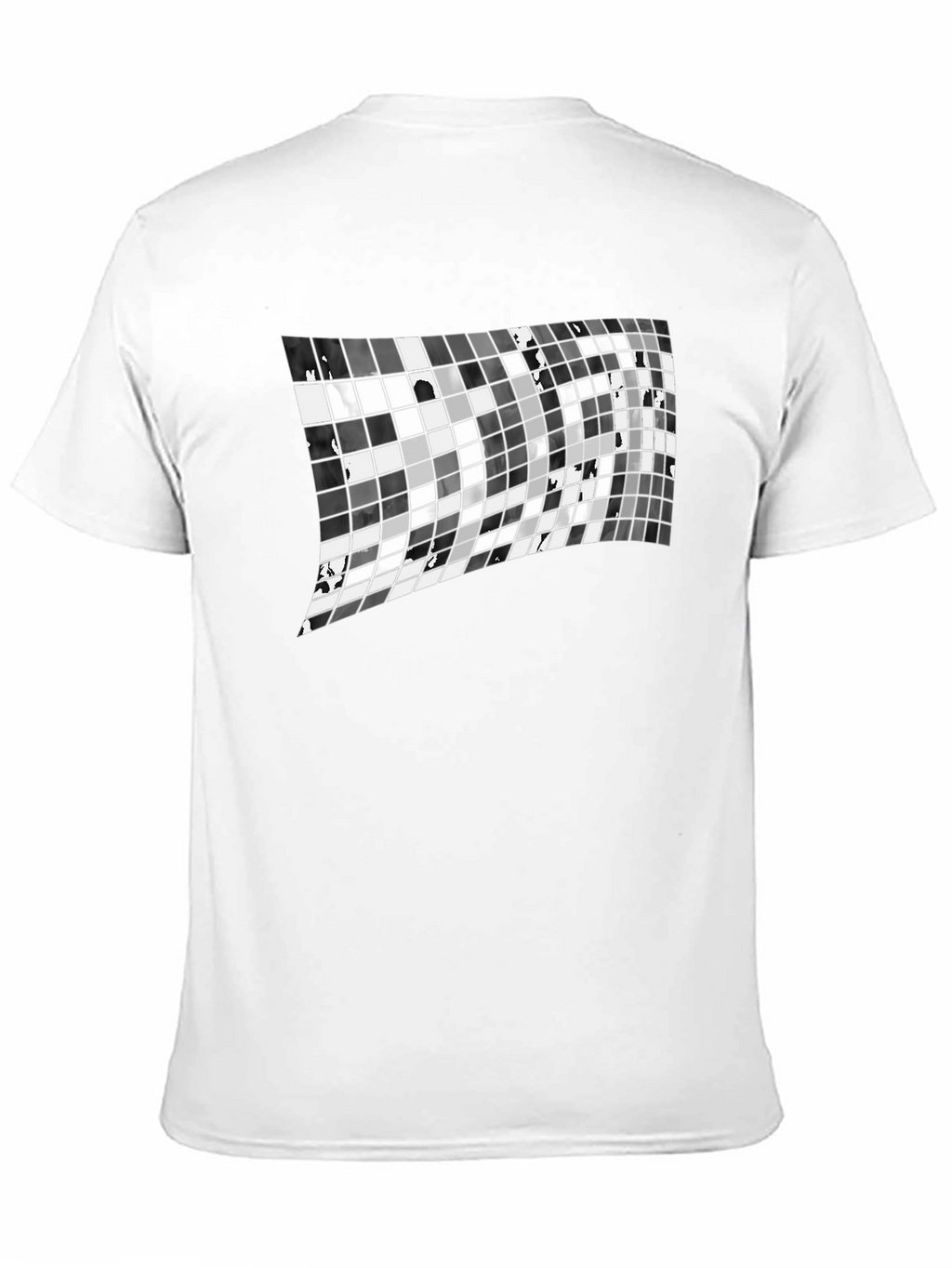 Abstract Grid Tee - Modern Graphic Print T-Shirt