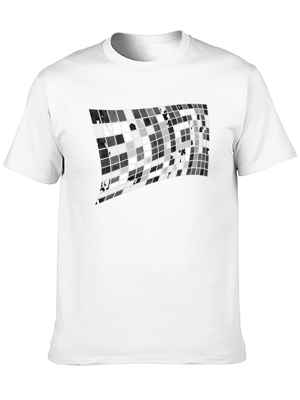 Abstract Grid Tee - Modern Graphic Print T-Shirt