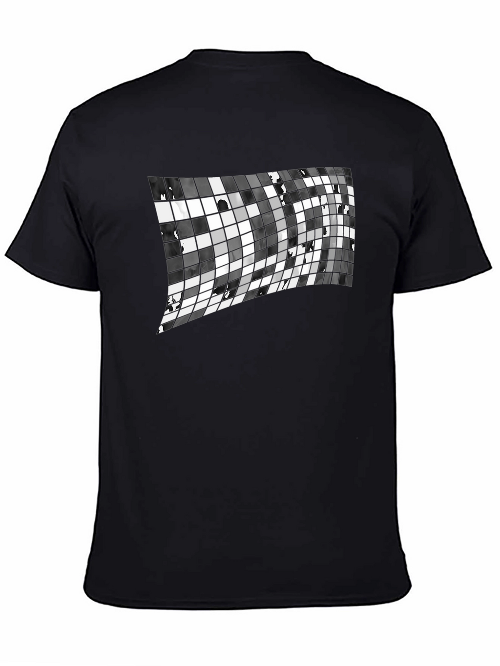 Abstract Grid Tee - Modern Graphic Print T-Shirt
