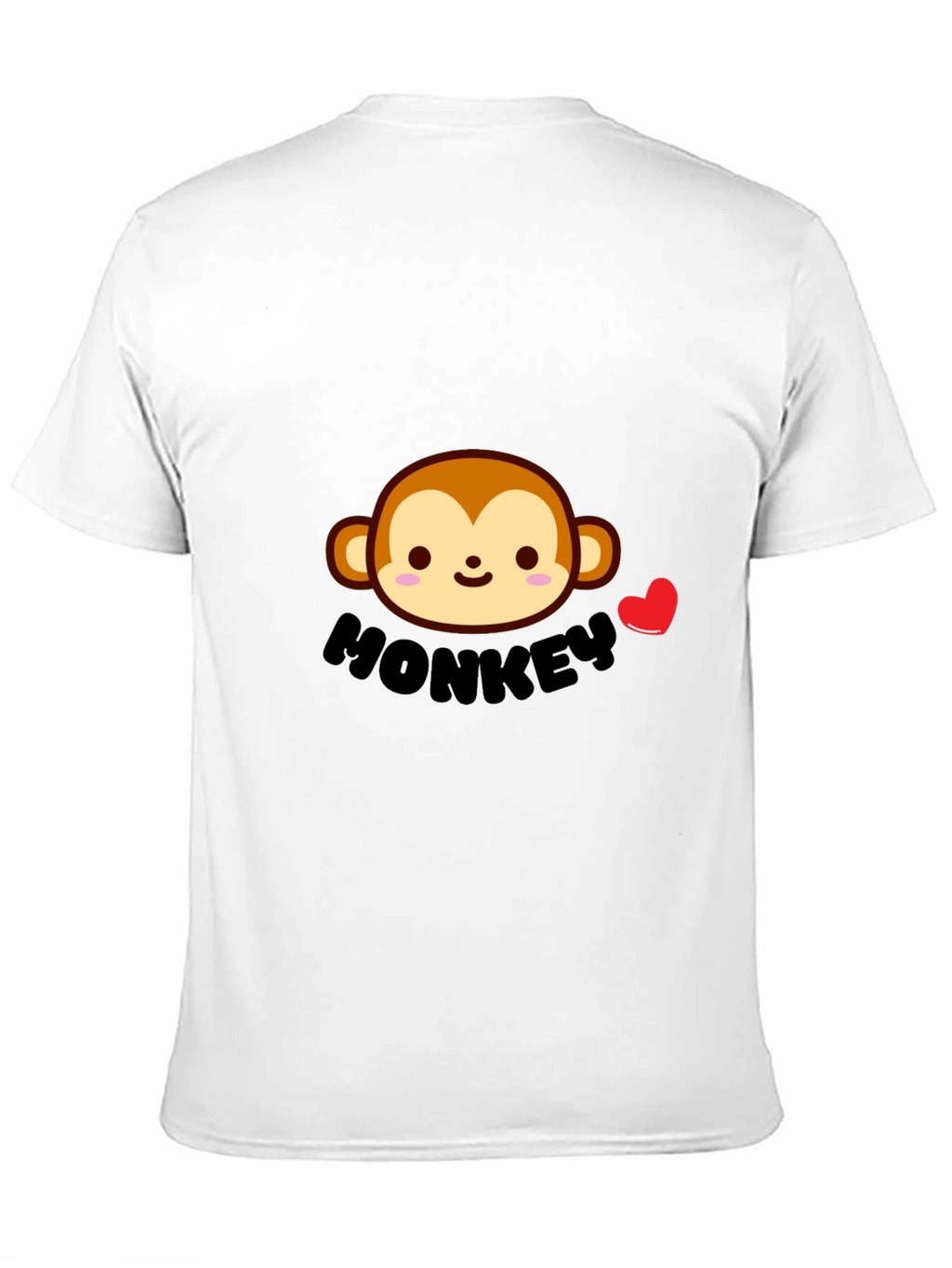 Cute Monkey Graphic Tee - Black Cotton Comfort