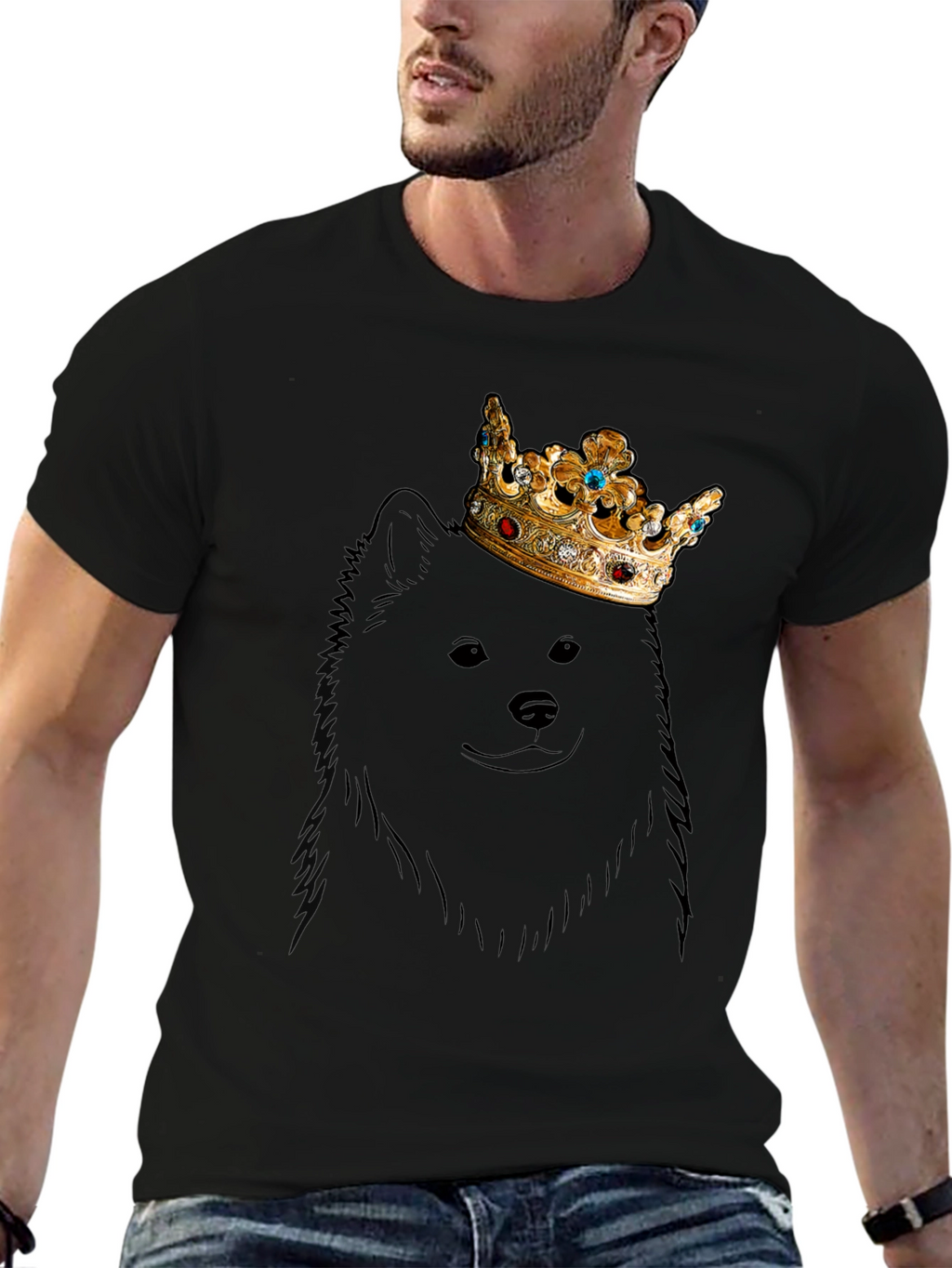 Dog King T-Shirt - Graphic Tee - Crown