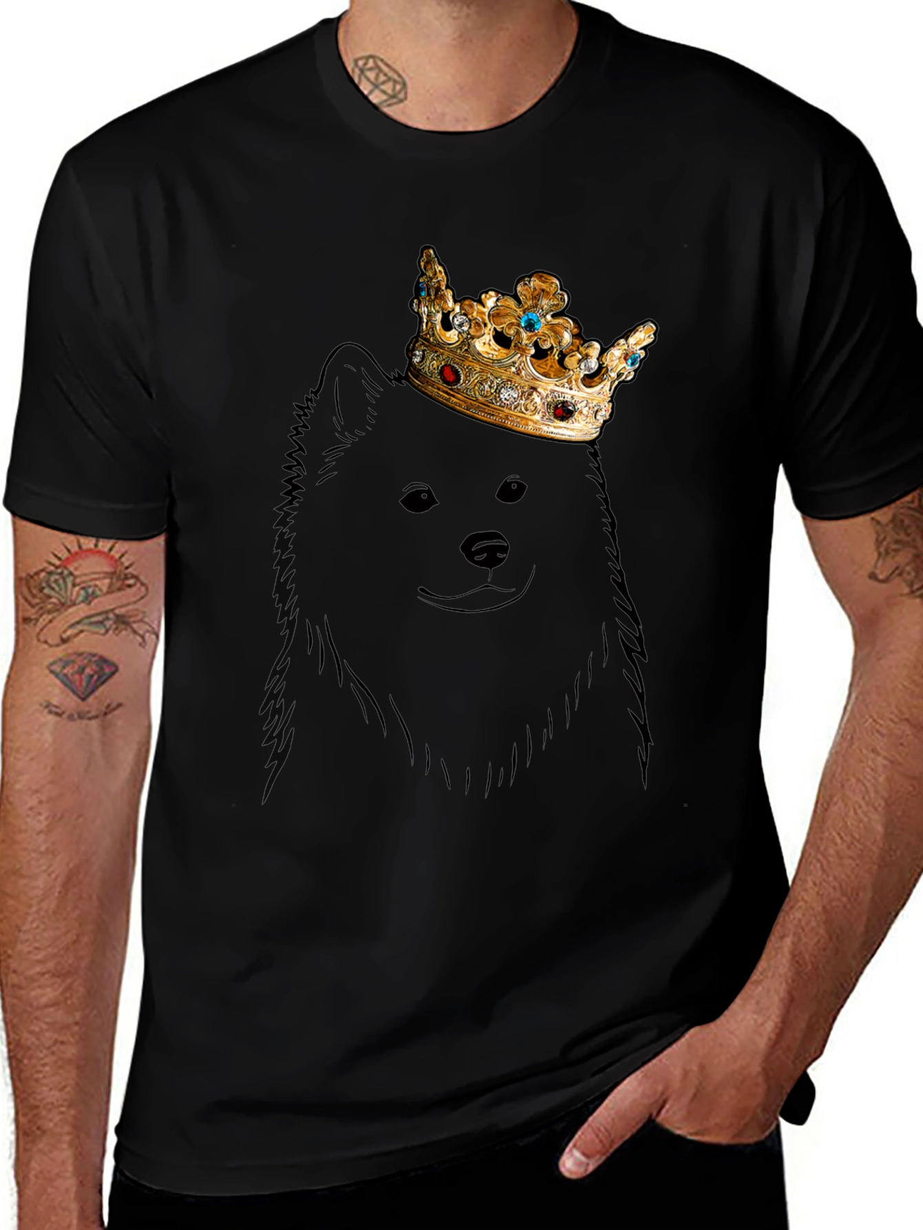Dog King T-Shirt - Graphic Tee - Crown
