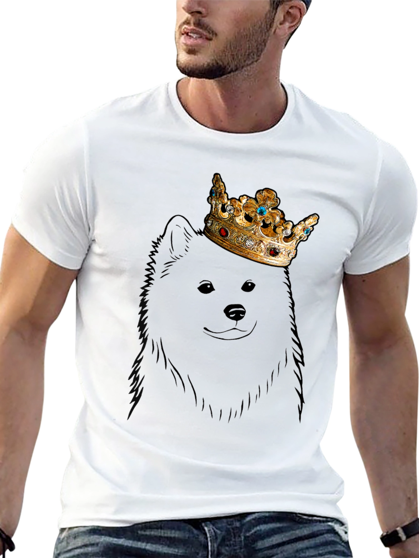 Dog King T-Shirt - Graphic Tee - Crown
