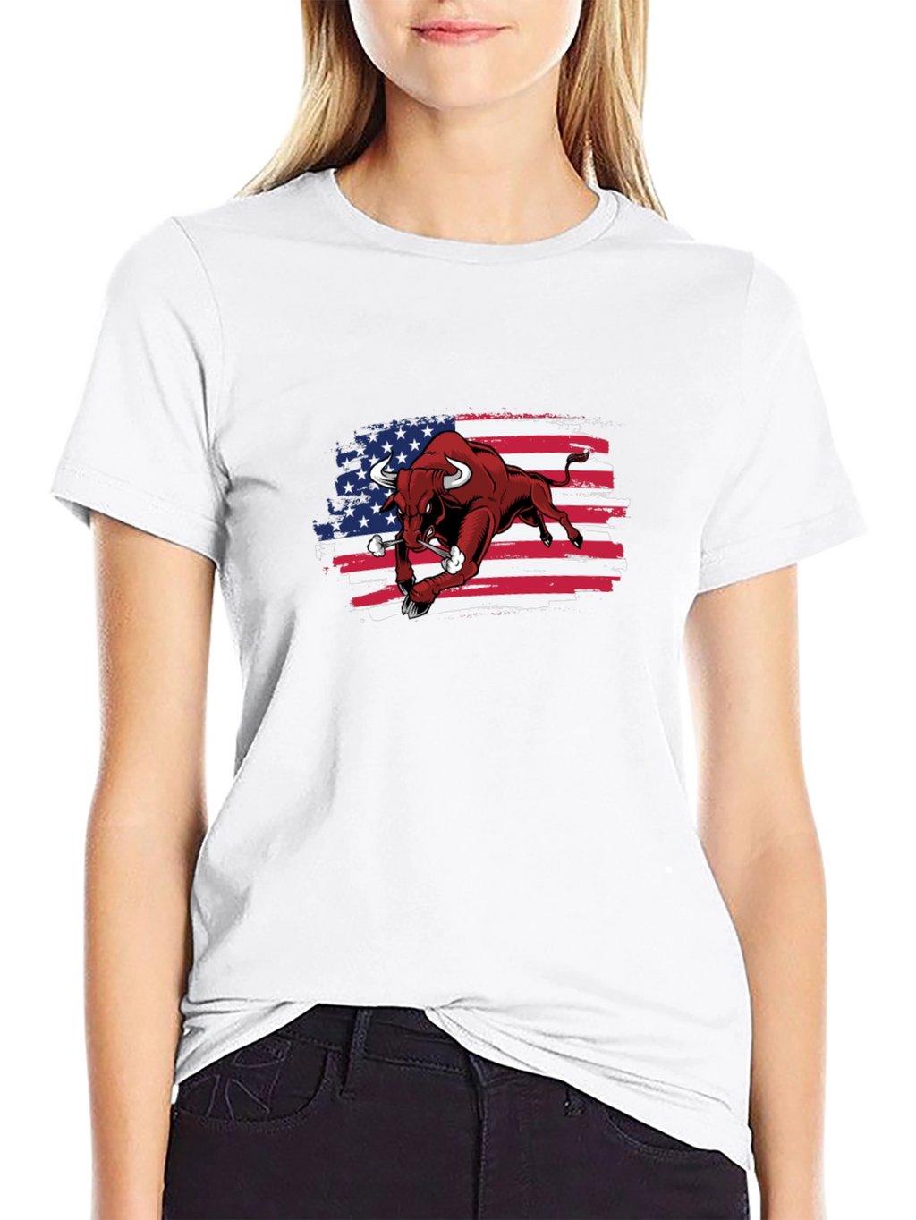 American Bull T-Shirt - Patriotic USA Design