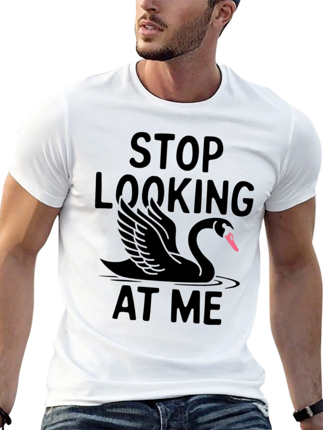 Stop Looking At Me Black Swan T-Shirt