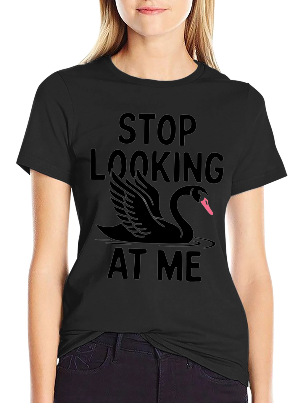 Stop Looking At Me Black Swan T-Shirt