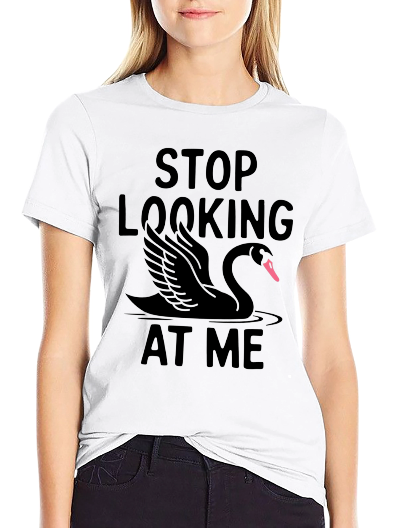 Stop Looking At Me Black Swan T-Shirt