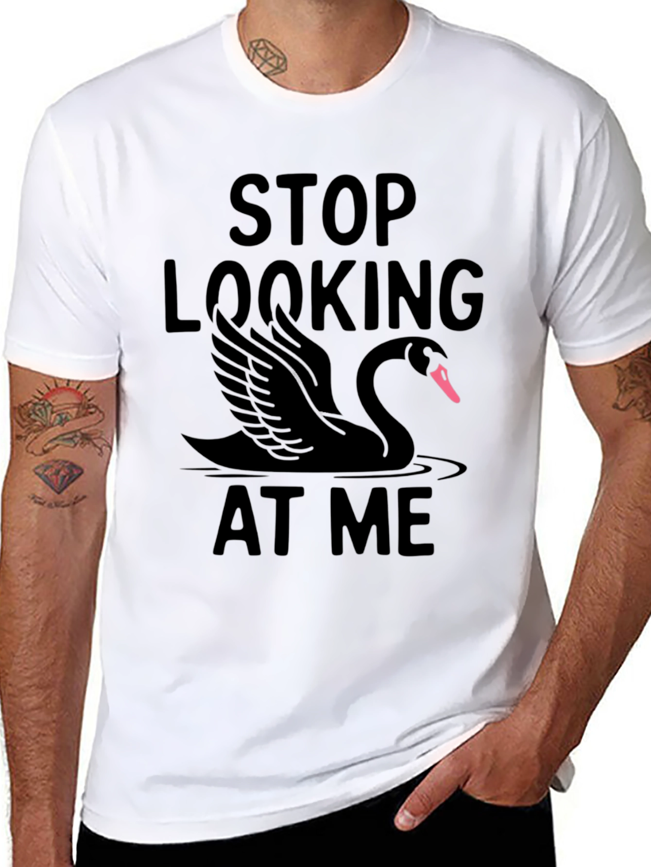 Stop Looking At Me Black Swan T-Shirt