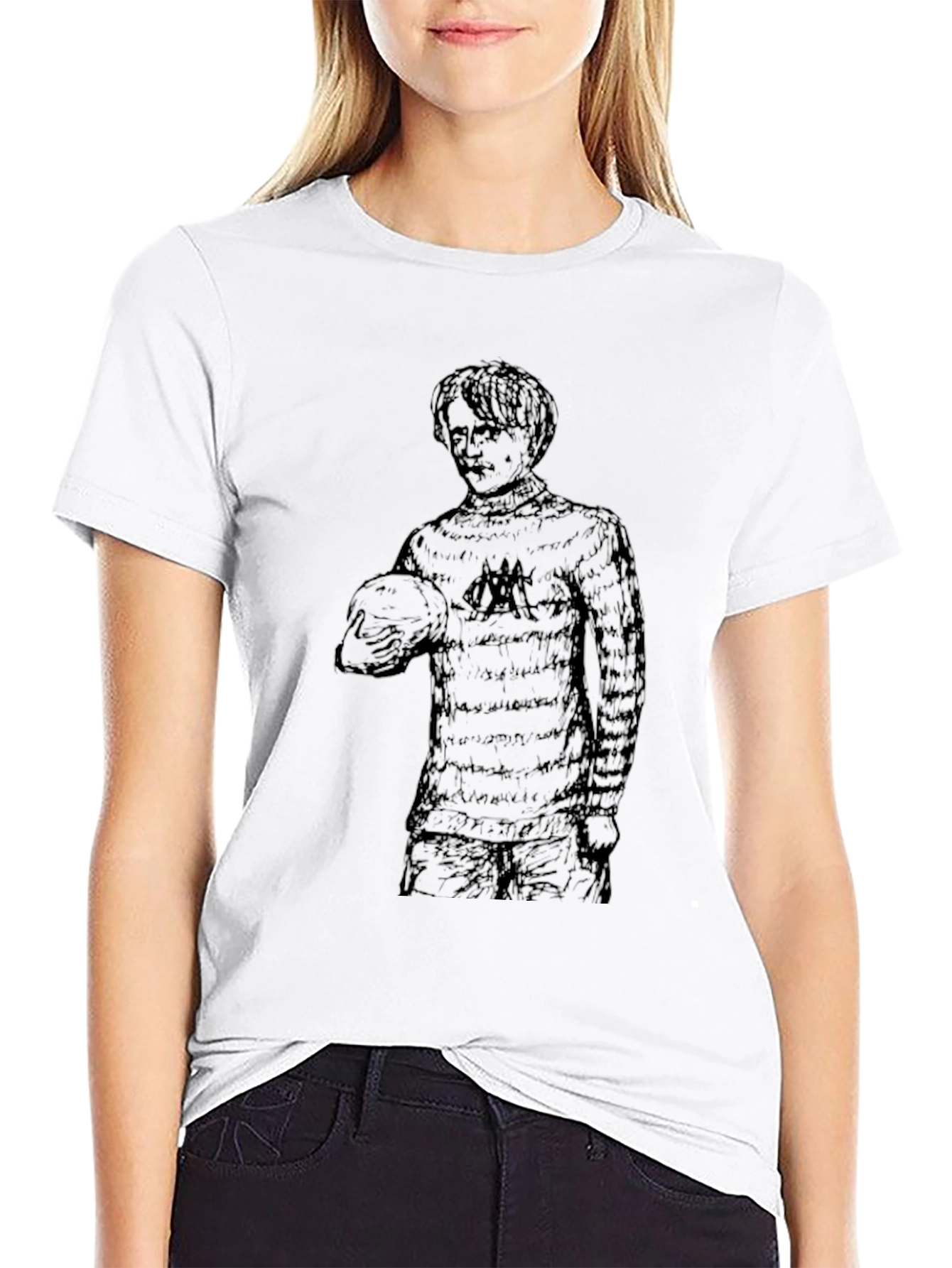 Graphic Print Black T-Shirt