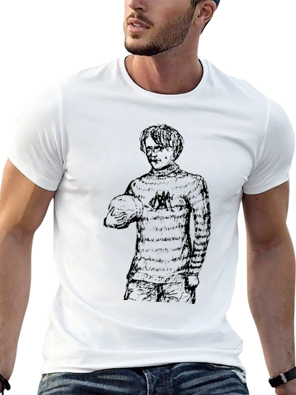 Graphic Print Black T-Shirt