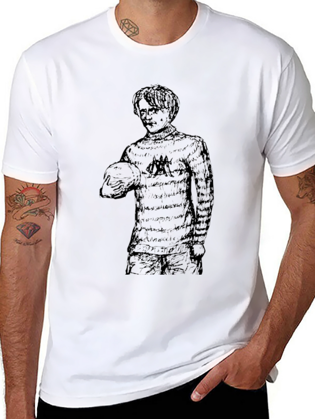 Graphic Print Black T-Shirt