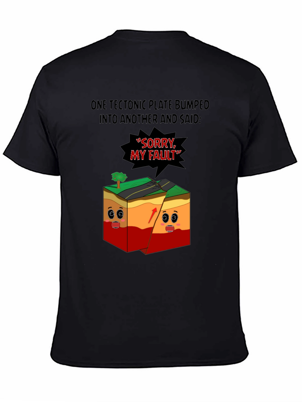 Funny Geology T-Shirt - Tectonic Plates Saying Sorry