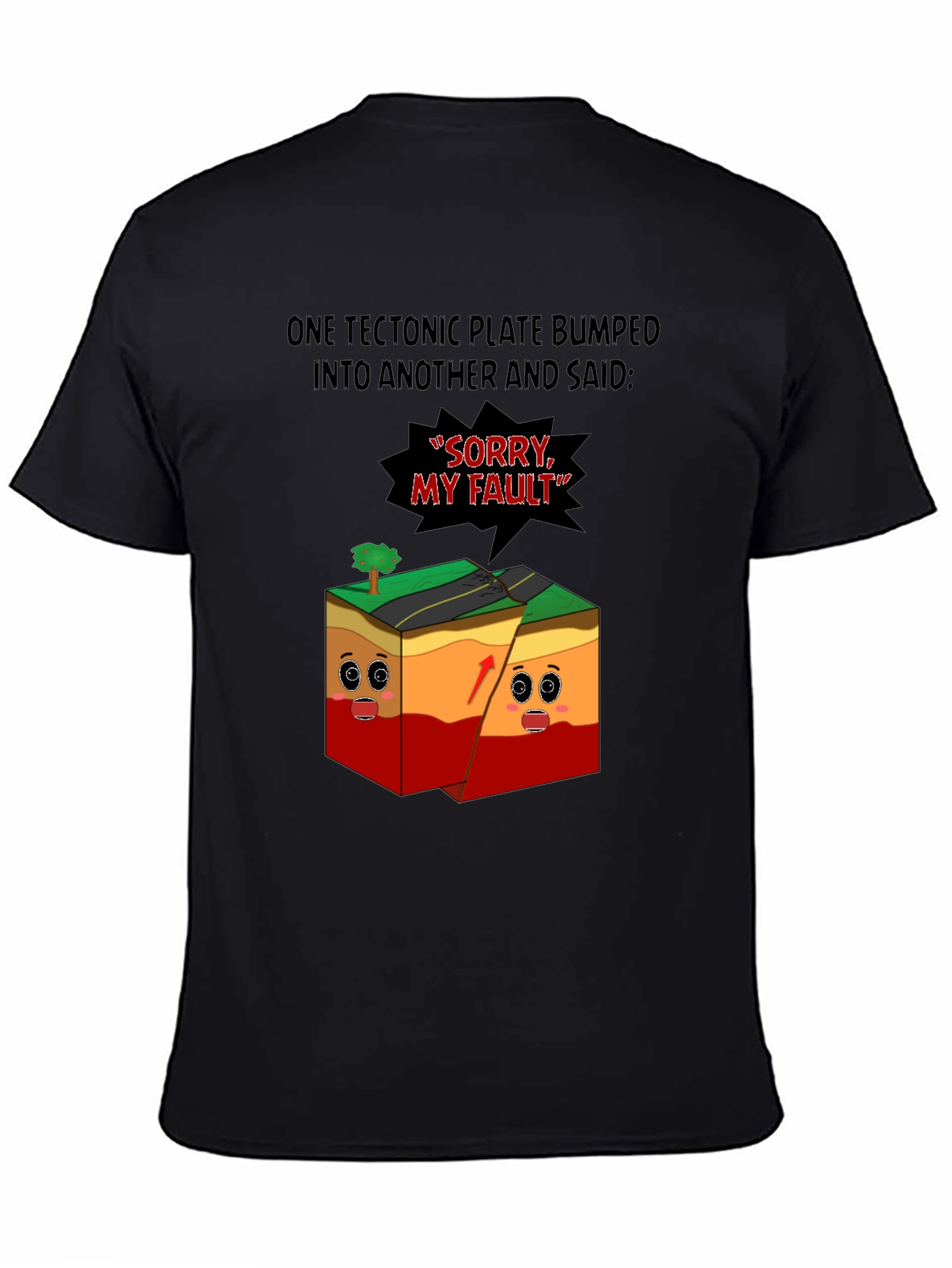Funny Geology T-Shirt - Tectonic Plates Saying Sorry