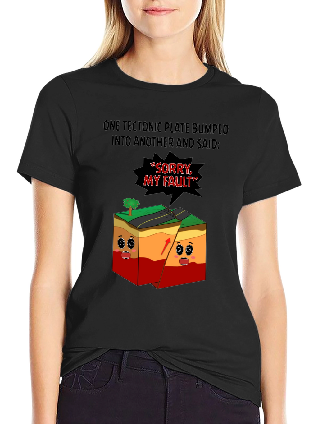 Funny Geology T-Shirt - Tectonic Plates Saying Sorry