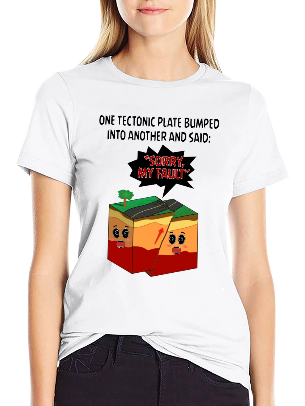 Funny Geology T-Shirt - Tectonic Plates Saying Sorry