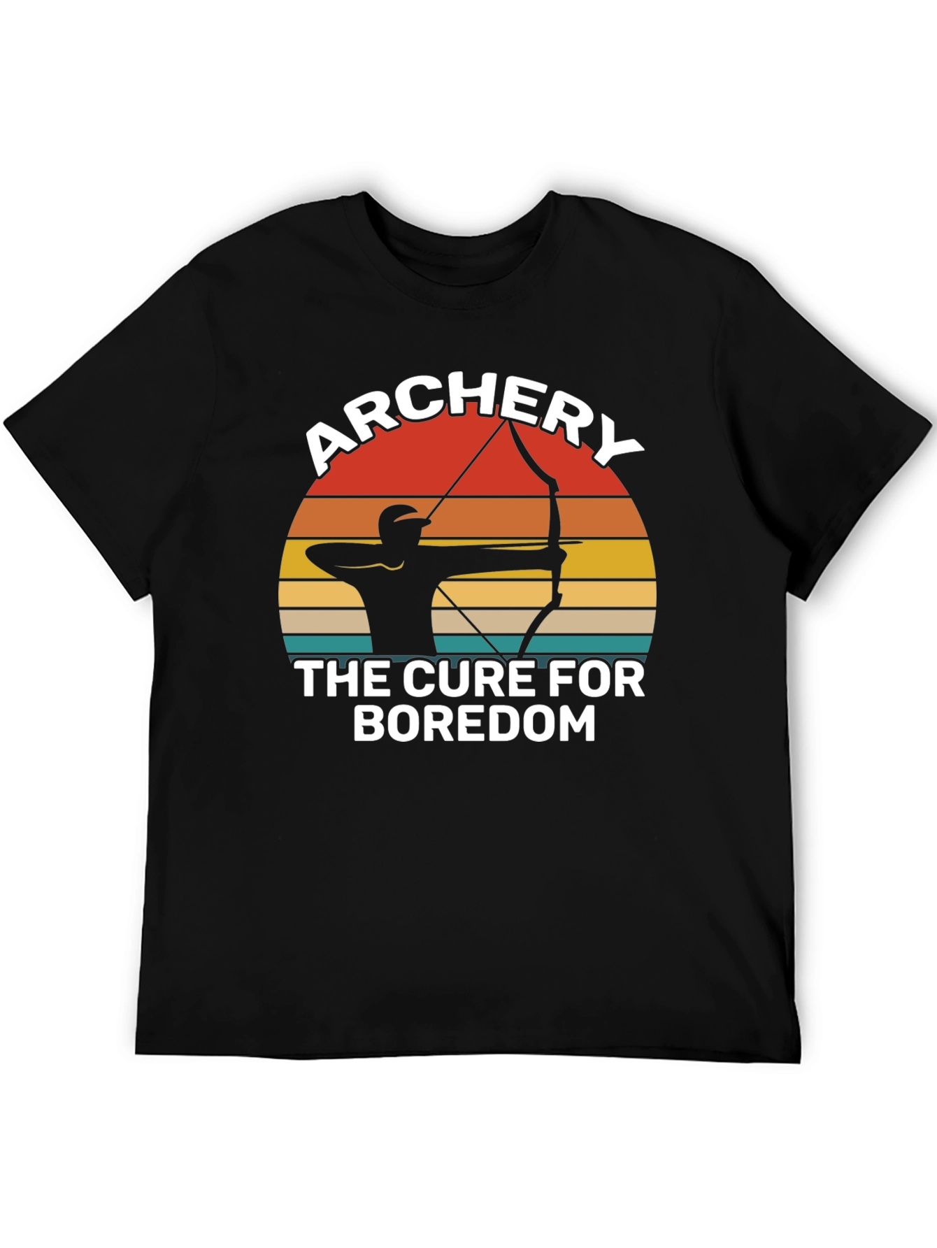 Archery: The Cure for Boredom T-Shirt - Black Graphic Tee
