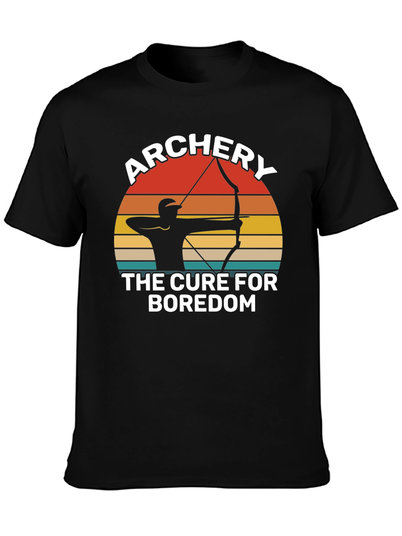 Archery: The Cure for Boredom T-Shirt - Black Graphic Tee