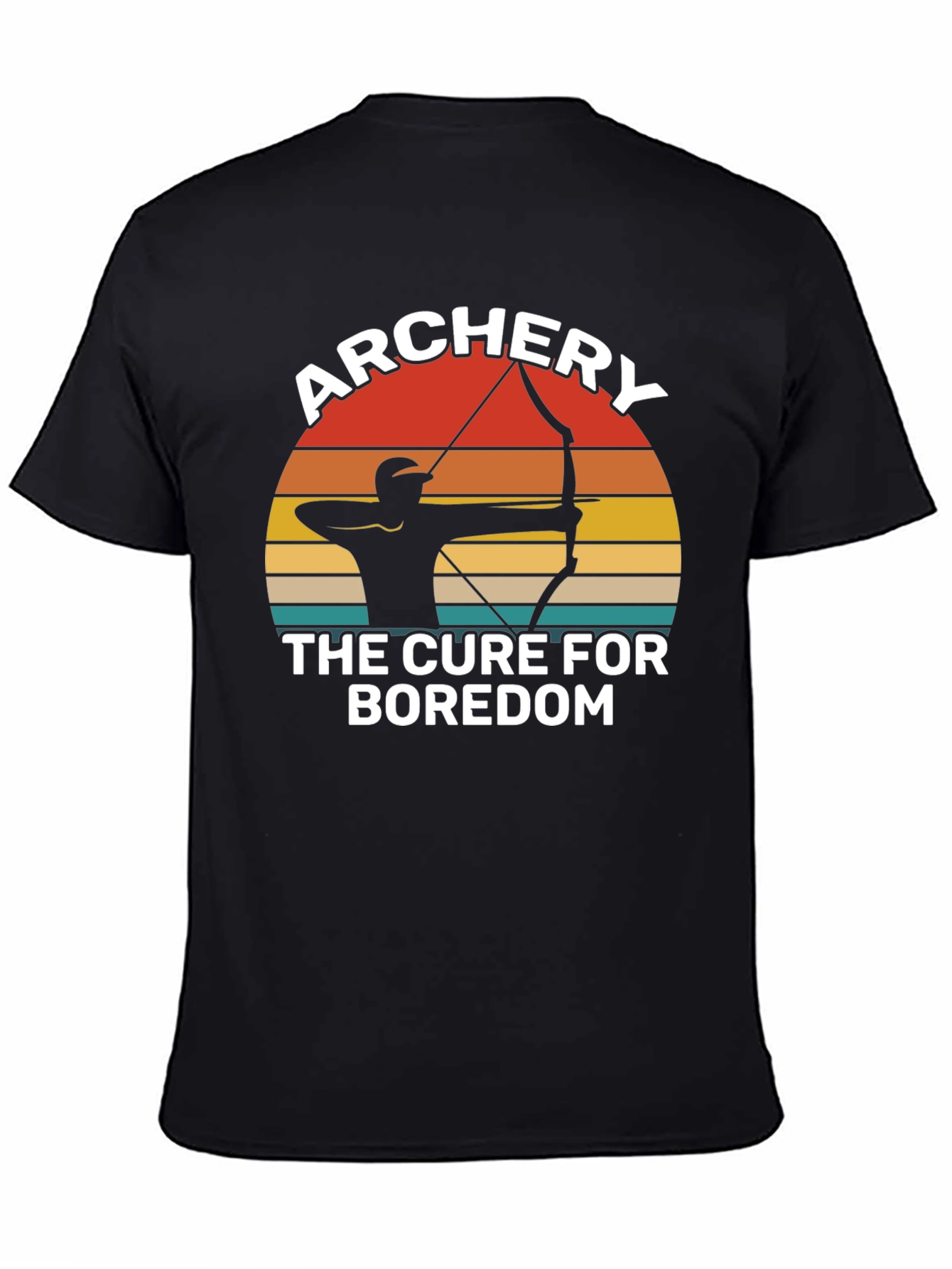 Archery: The Cure for Boredom T-Shirt - Black Graphic Tee