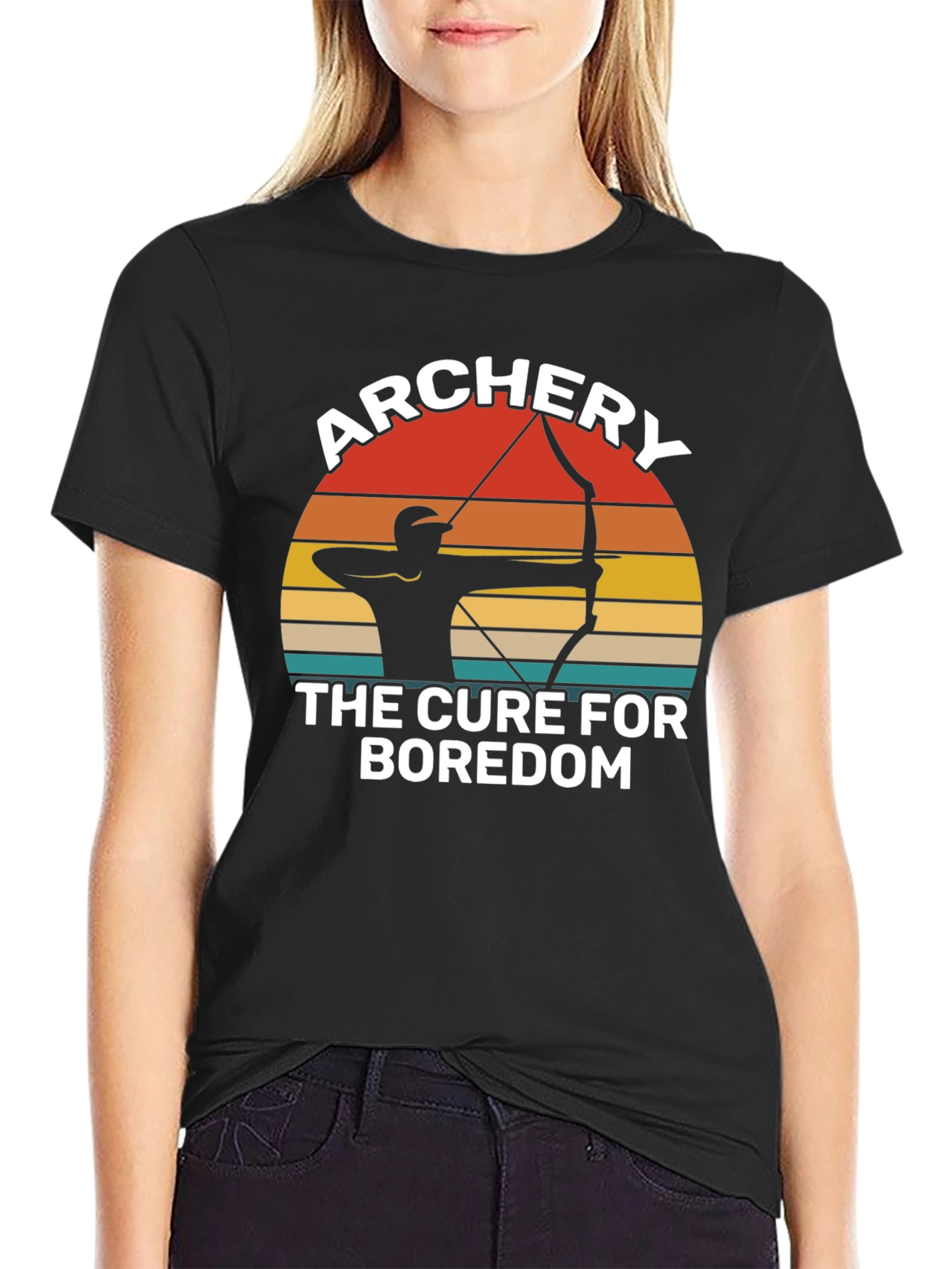 Archery: The Cure for Boredom T-Shirt - Black Graphic Tee