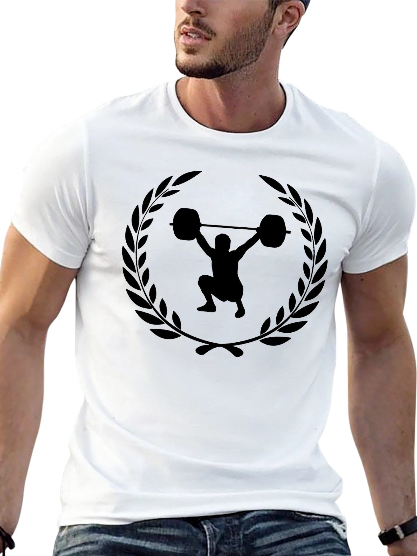 Weightlifting Laurel Black T-Shirt