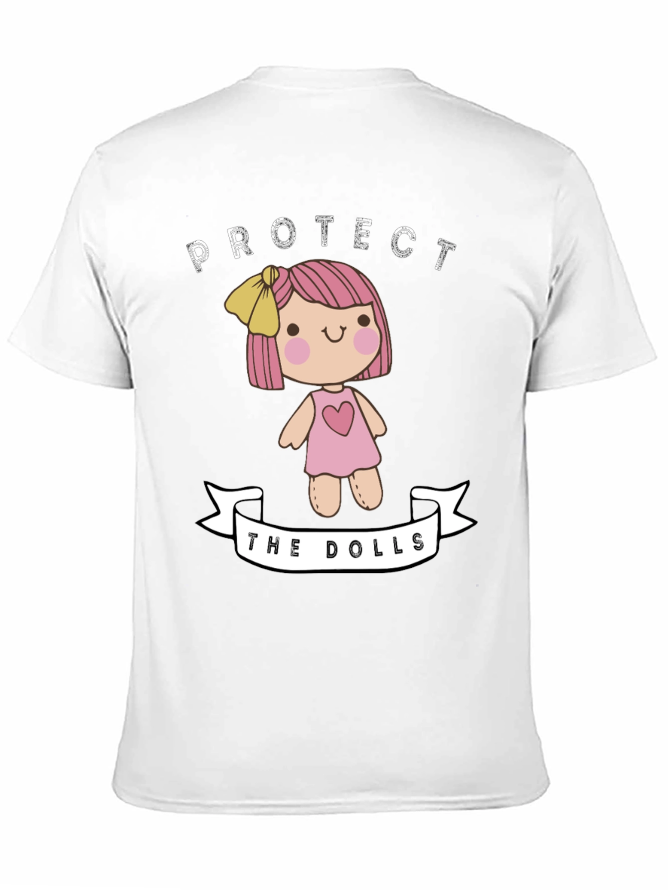 Protect the Dolls Graphic Tee - Black Cotton T-Shirt