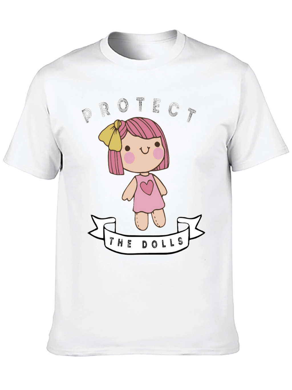Protect the Dolls Graphic Tee - Black Cotton T-Shirt