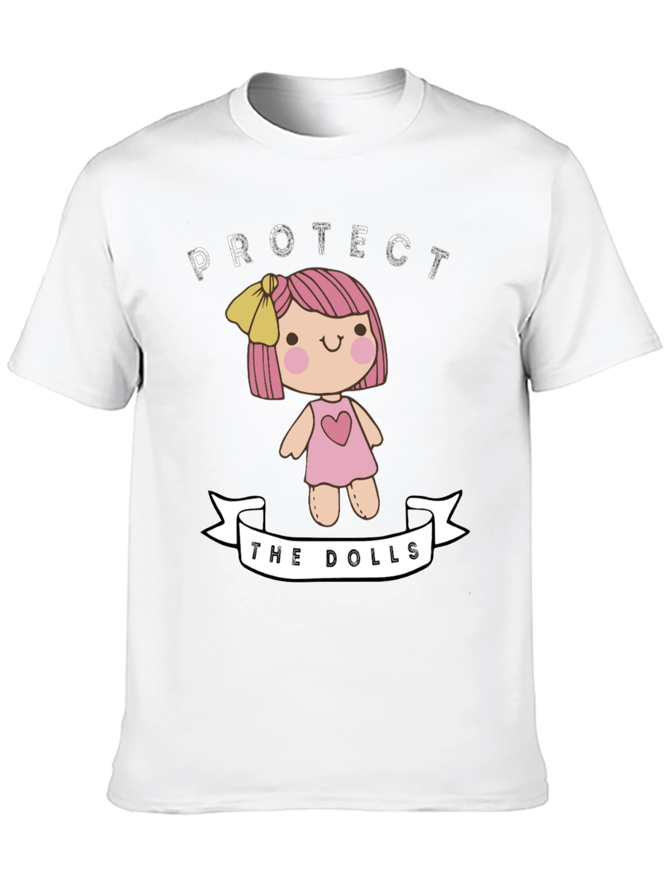 Protect the Dolls Graphic Tee - Black Cotton T-Shirt