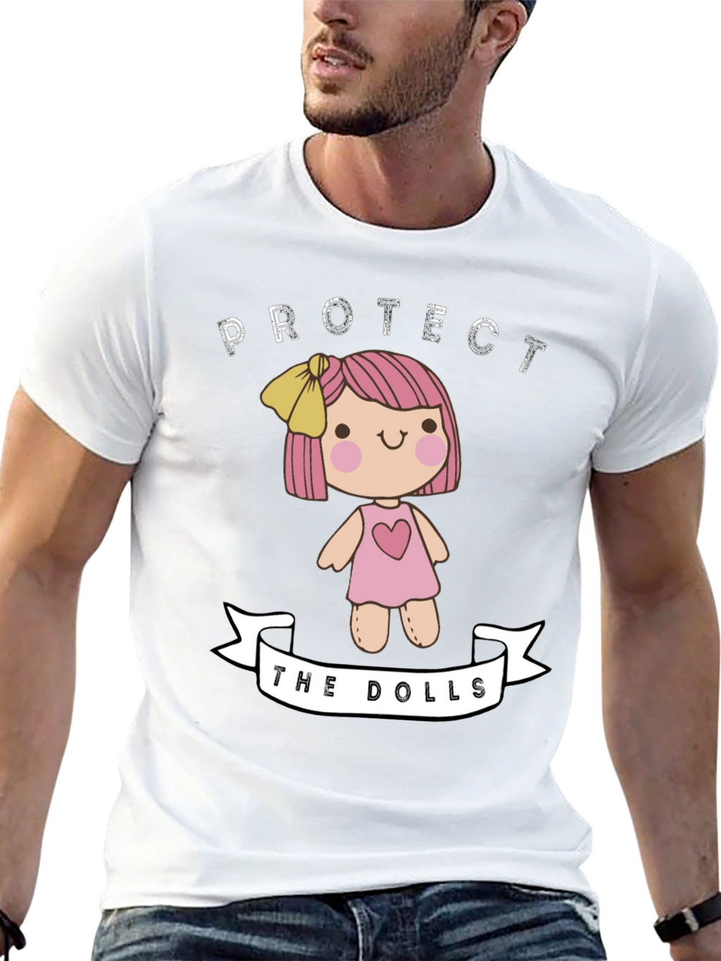 Protect the Dolls Graphic Tee - Black Cotton T-Shirt