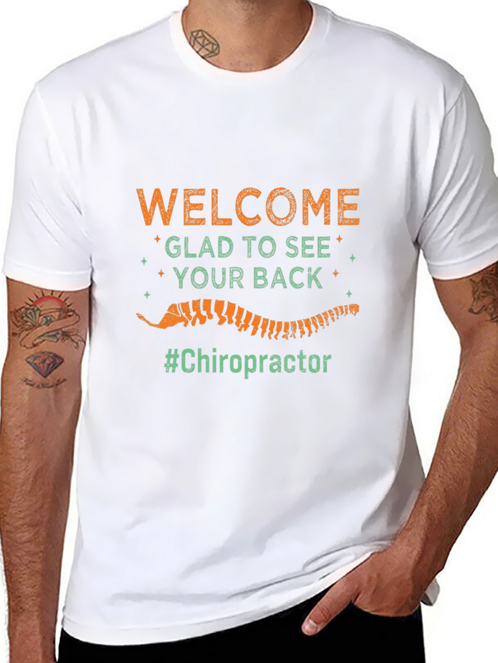 Welcome Glad To See Your Back Chiropractor T-Shirt