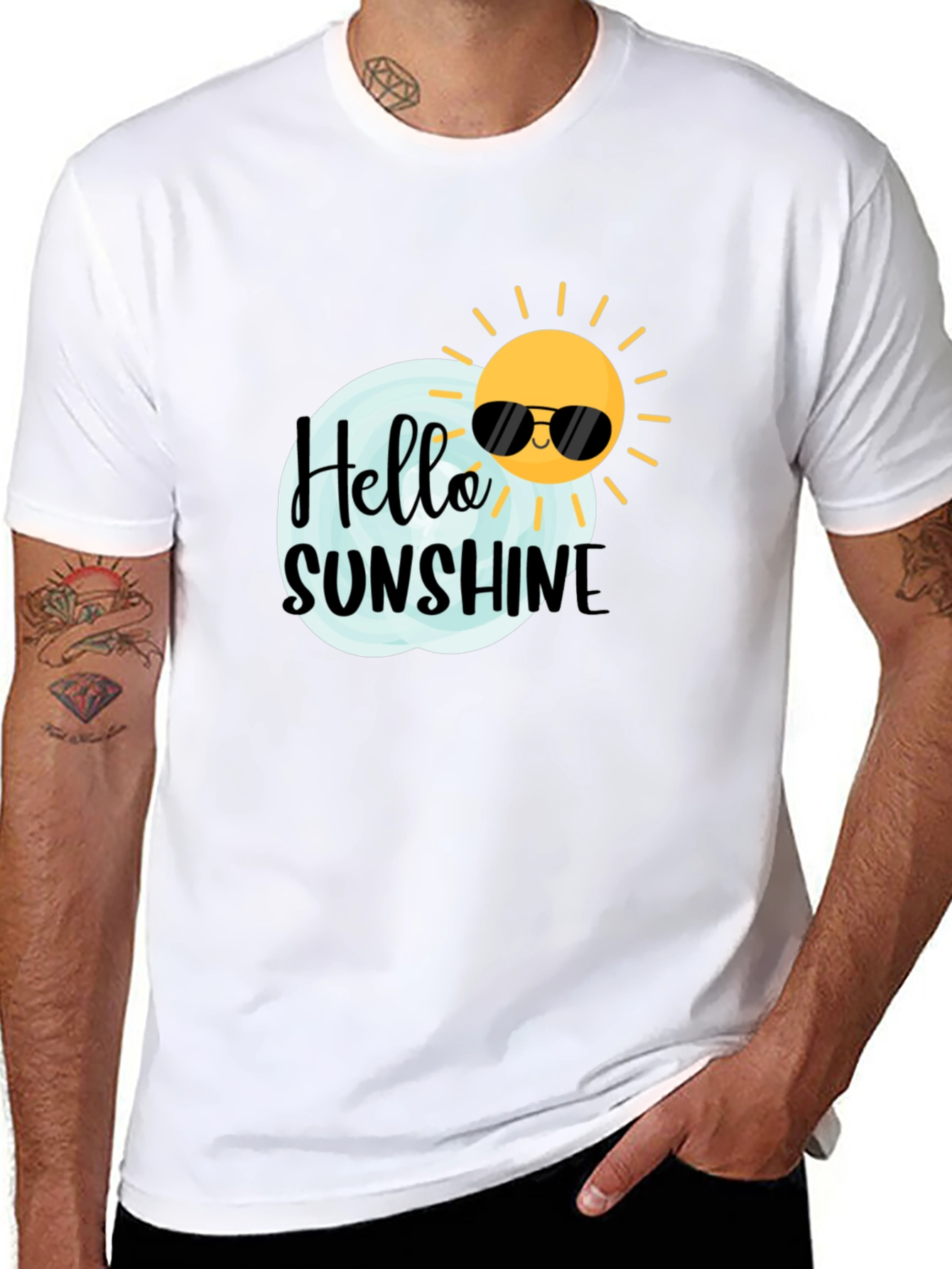 Hello Sunshine Black Graphic Tee