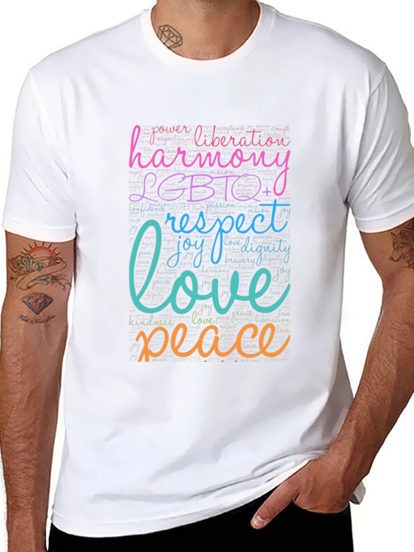 LGBTQ+ Harmony Love Peace Graphic T-Shirt