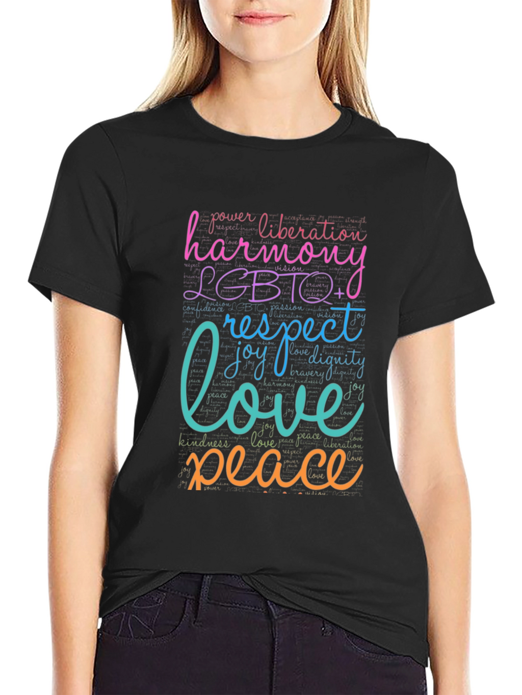 LGBTQ+ Harmony Love Peace Graphic T-Shirt
