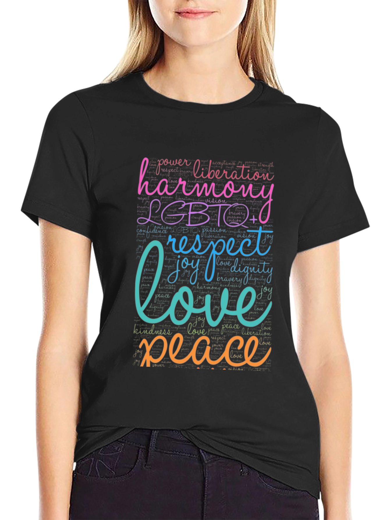 LGBTQ+ Harmony Love Peace Graphic T-Shirt