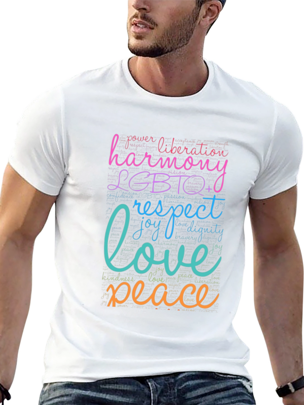 LGBTQ+ Harmony Love Peace Graphic T-Shirt