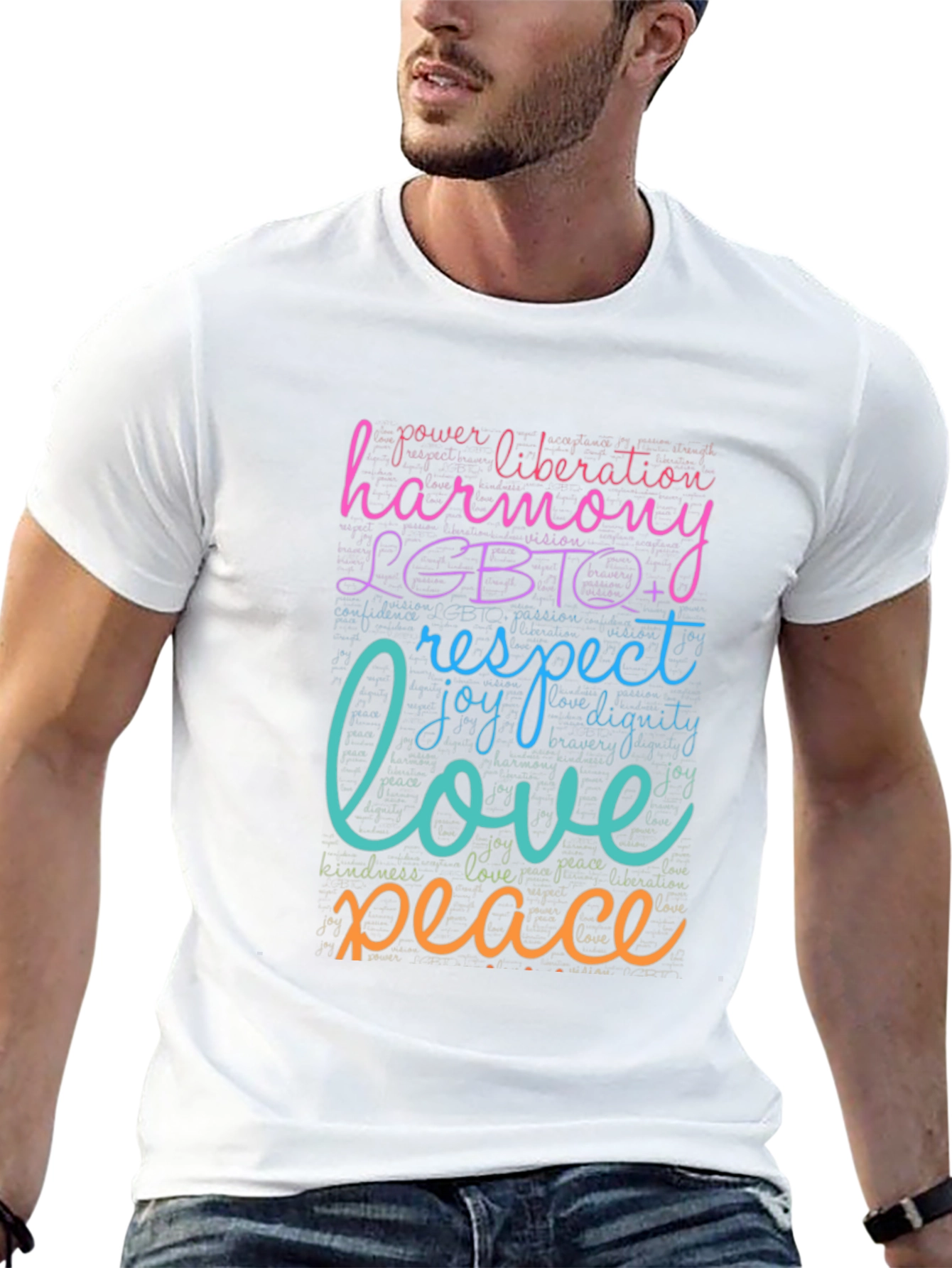 LGBTQ+ Harmony Love Peace Graphic T-Shirt