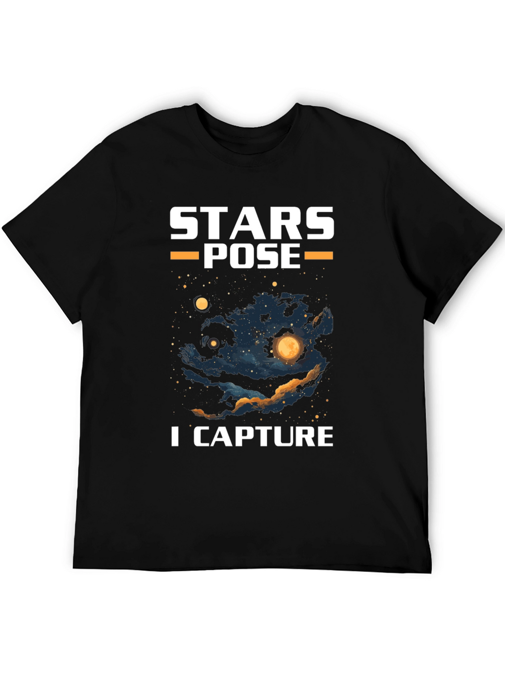 Stars Pose I Capture Graphic T-Shirt - Celestial Design