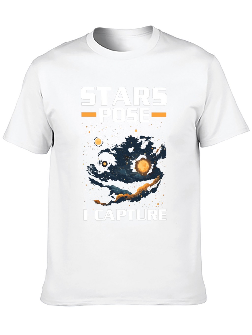 Stars Pose I Capture Graphic T-Shirt - Celestial Design