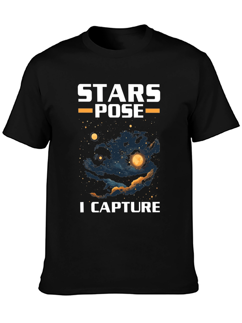 Stars Pose I Capture Graphic T-Shirt - Celestial Design
