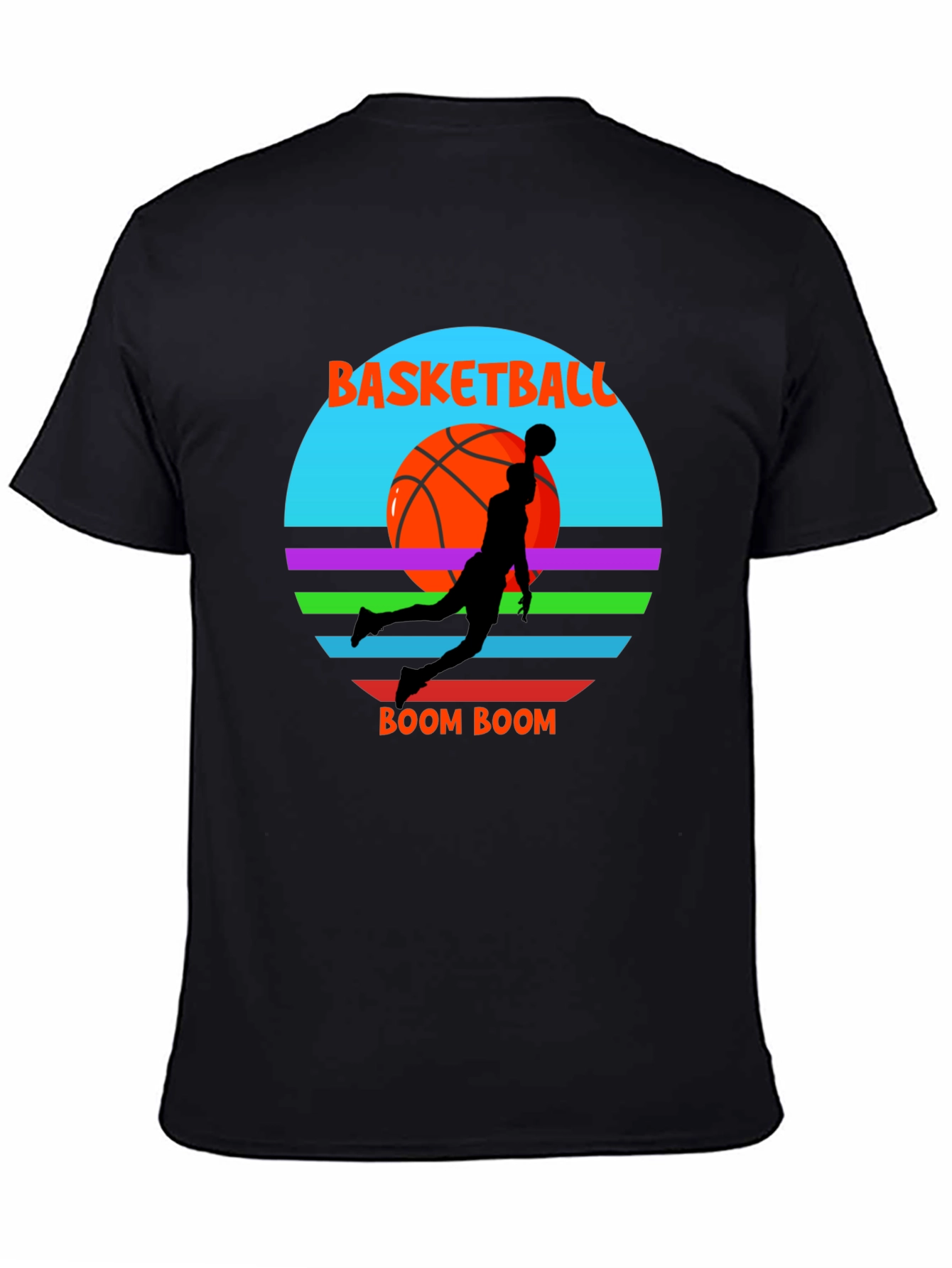Basketball Boom Graphic Tee - Cool Retro Style