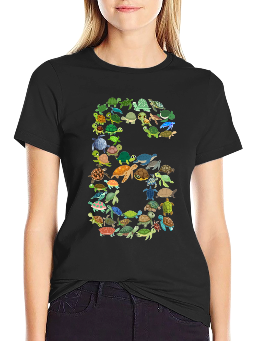 Turtle Number 6 T-Shirt - Birthday Gift