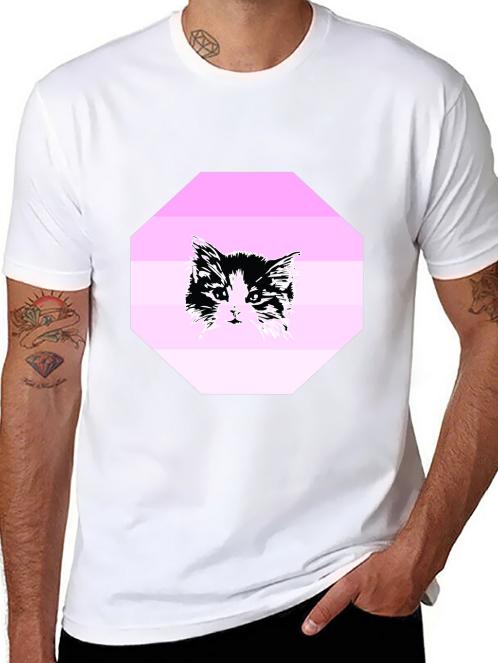 Black Cat Graphic T-Shirt - Unisex Crew Neck Tee