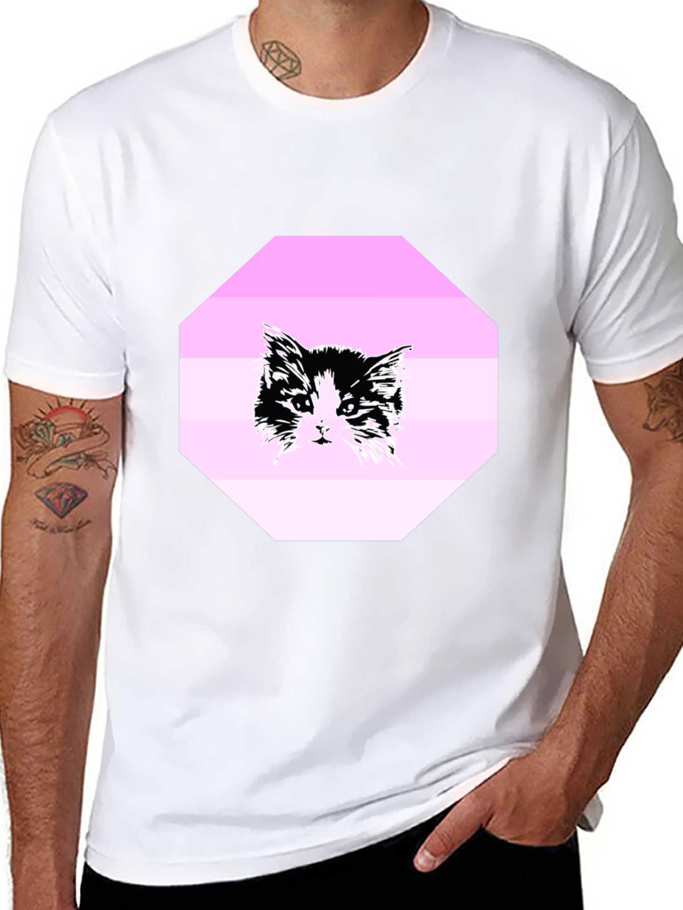 Black Cat Graphic T-Shirt - Unisex Crew Neck Tee