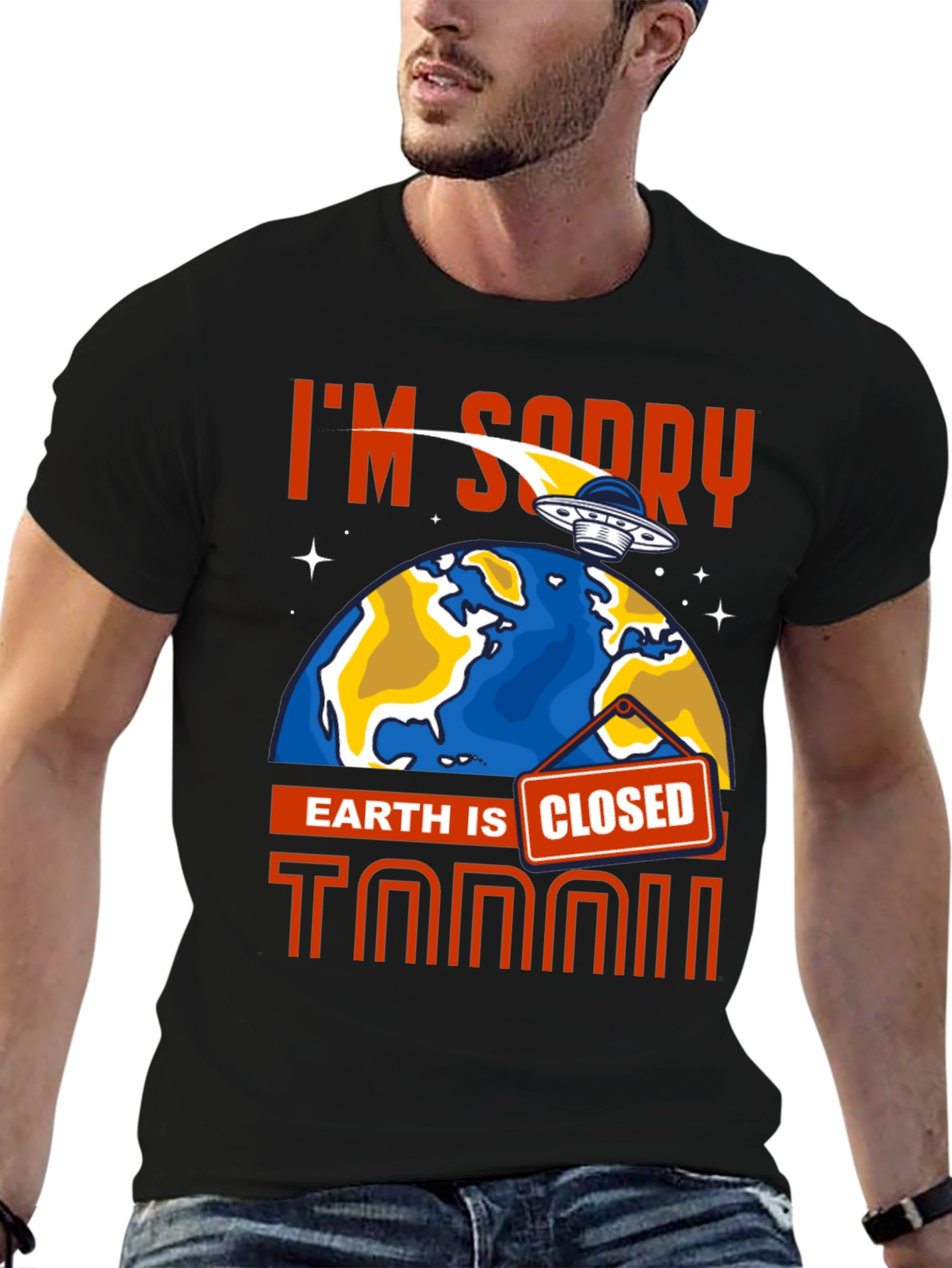 Earth Is Closed T-Shirt Alien Graphic Tee