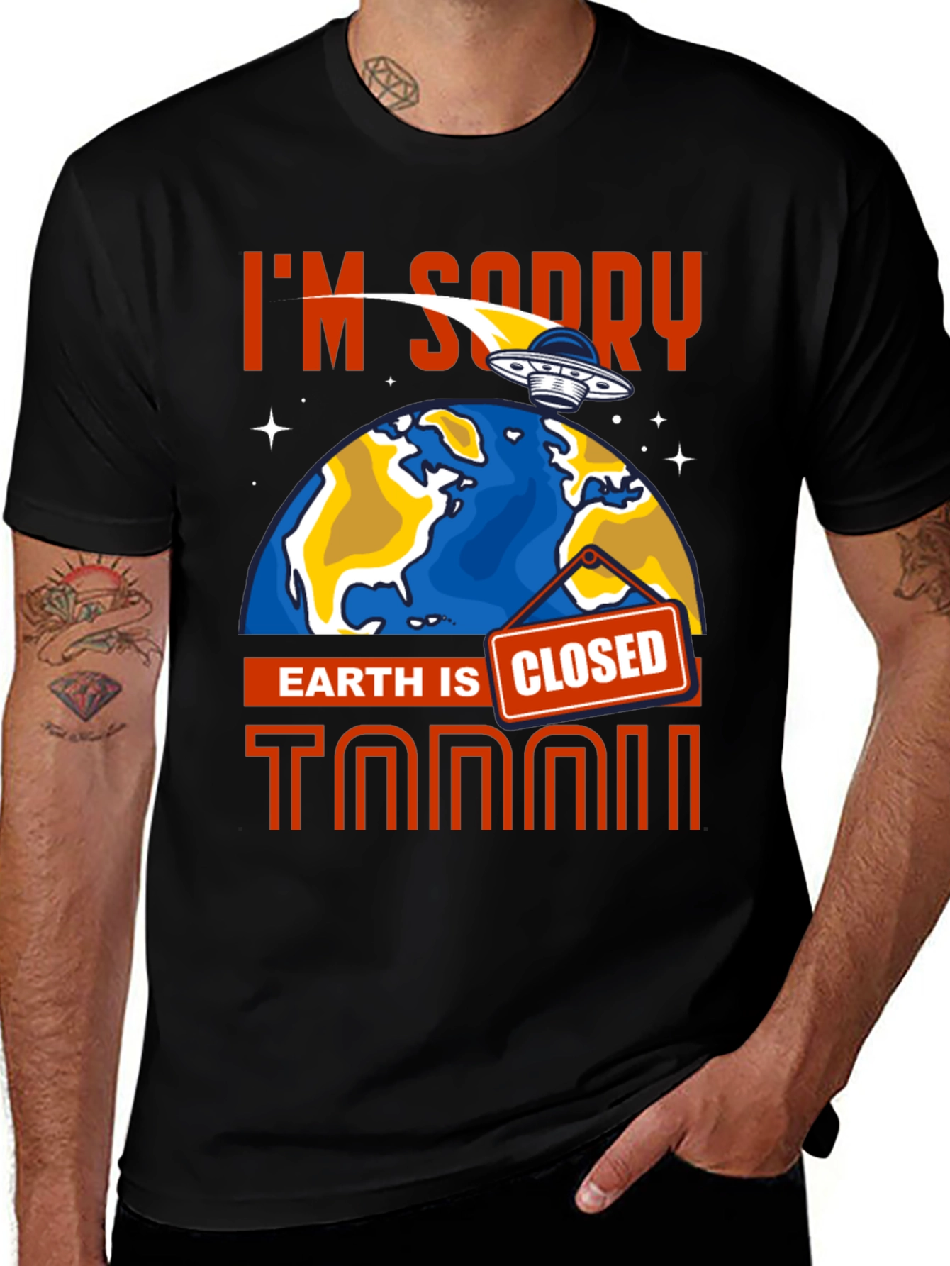 Earth Is Closed T-Shirt Alien Graphic Tee