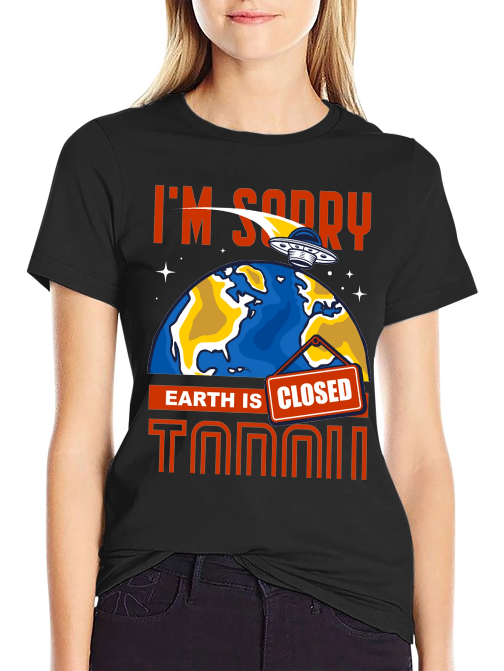 Earth Is Closed T-Shirt Alien Graphic Tee