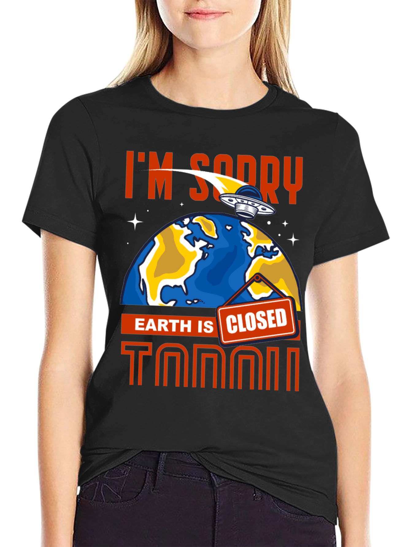 Earth Is Closed T-Shirt Alien Graphic Tee