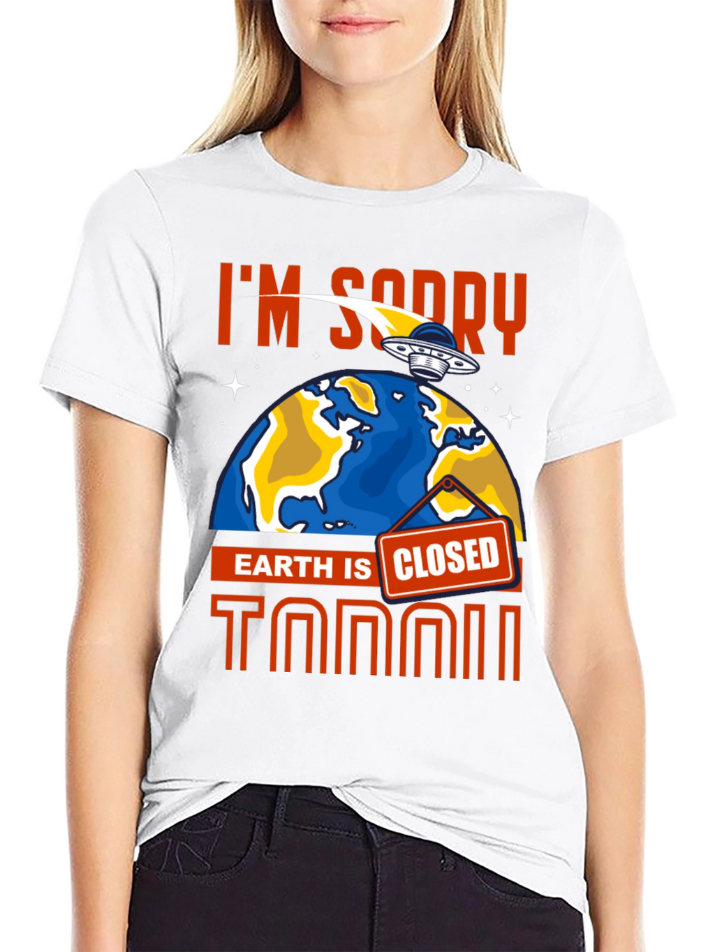 Earth Is Closed T-Shirt Alien Graphic Tee