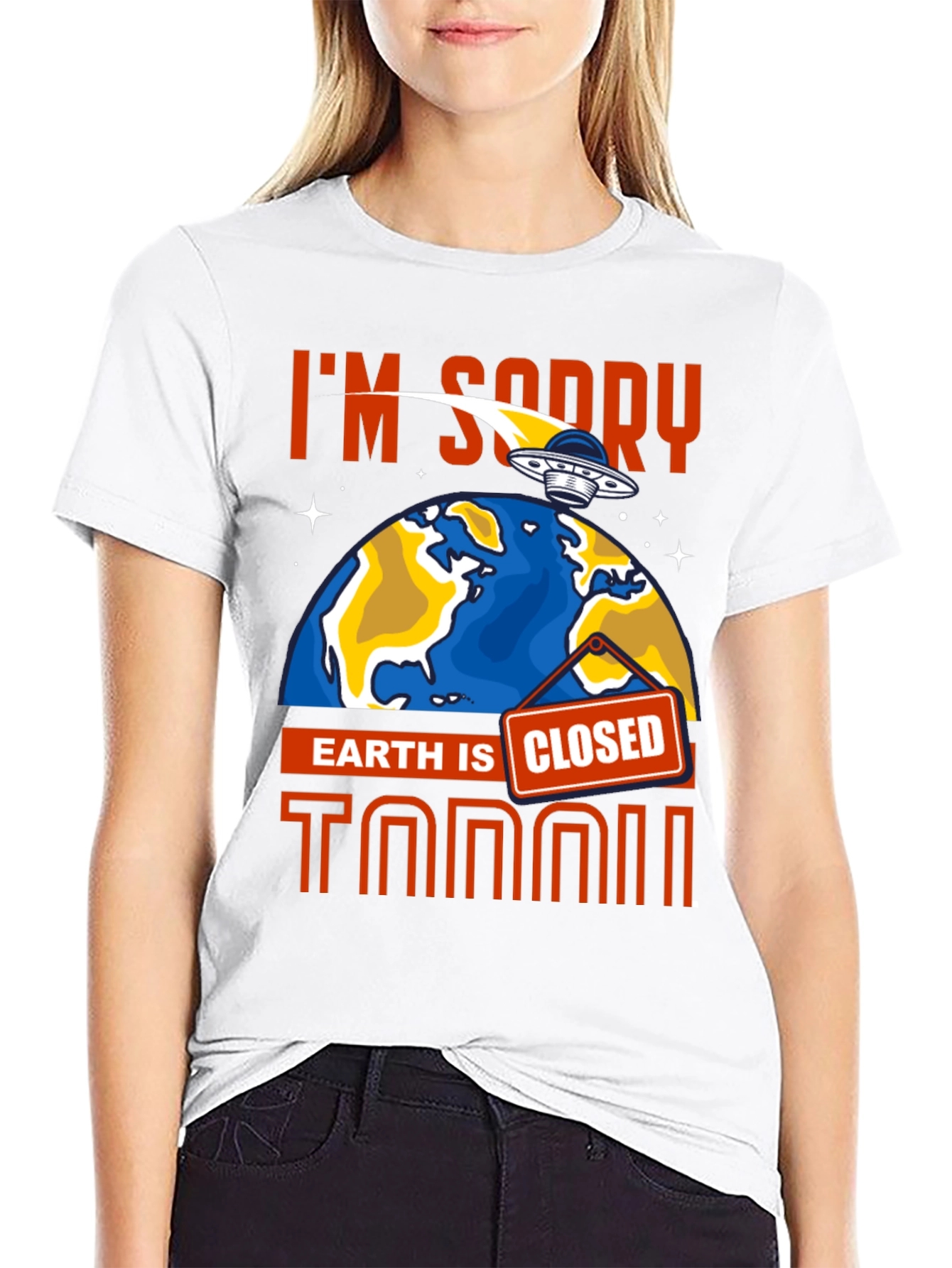 Earth Is Closed T-Shirt Alien Graphic Tee