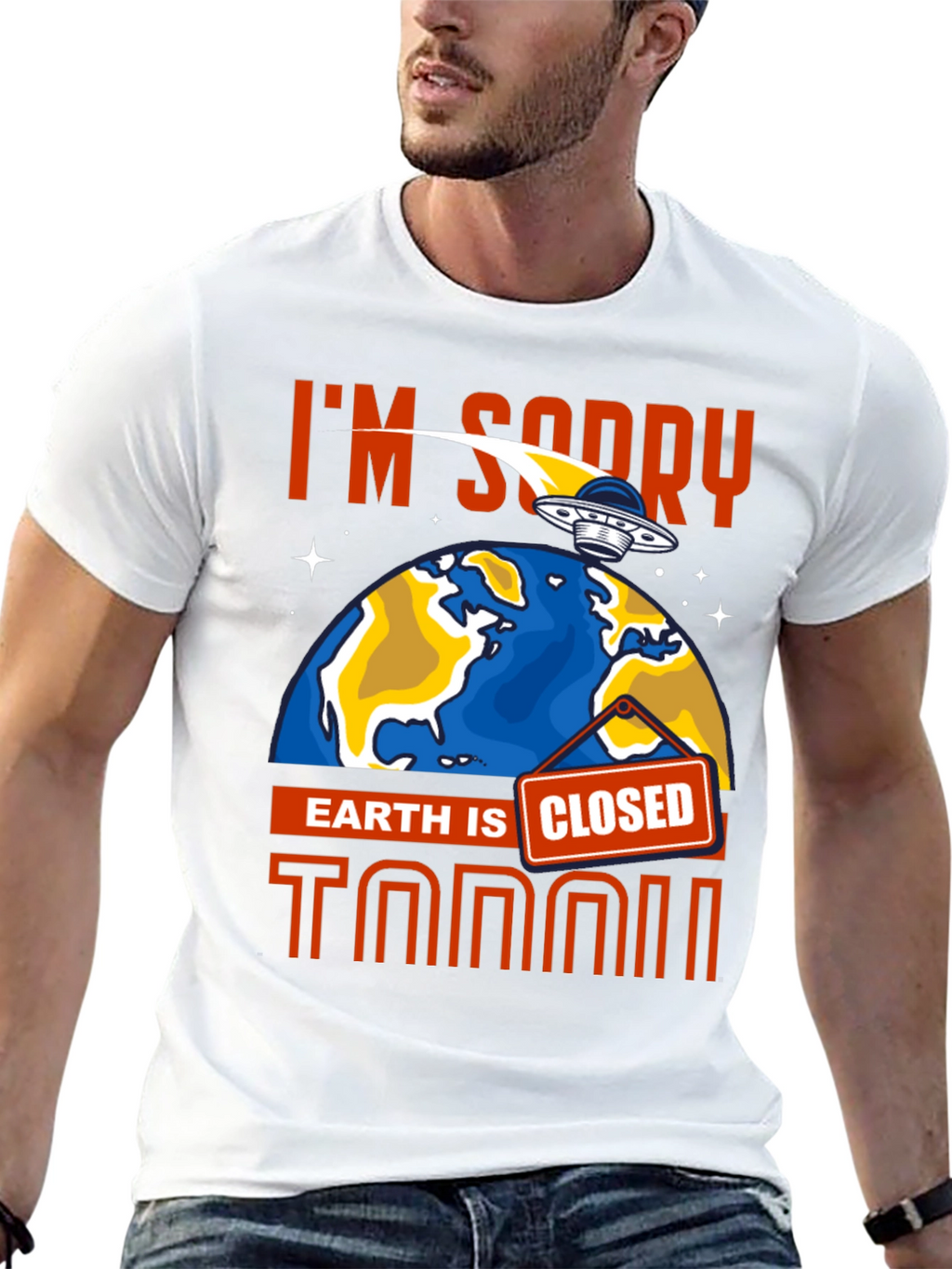 Earth Is Closed T-Shirt Alien Graphic Tee