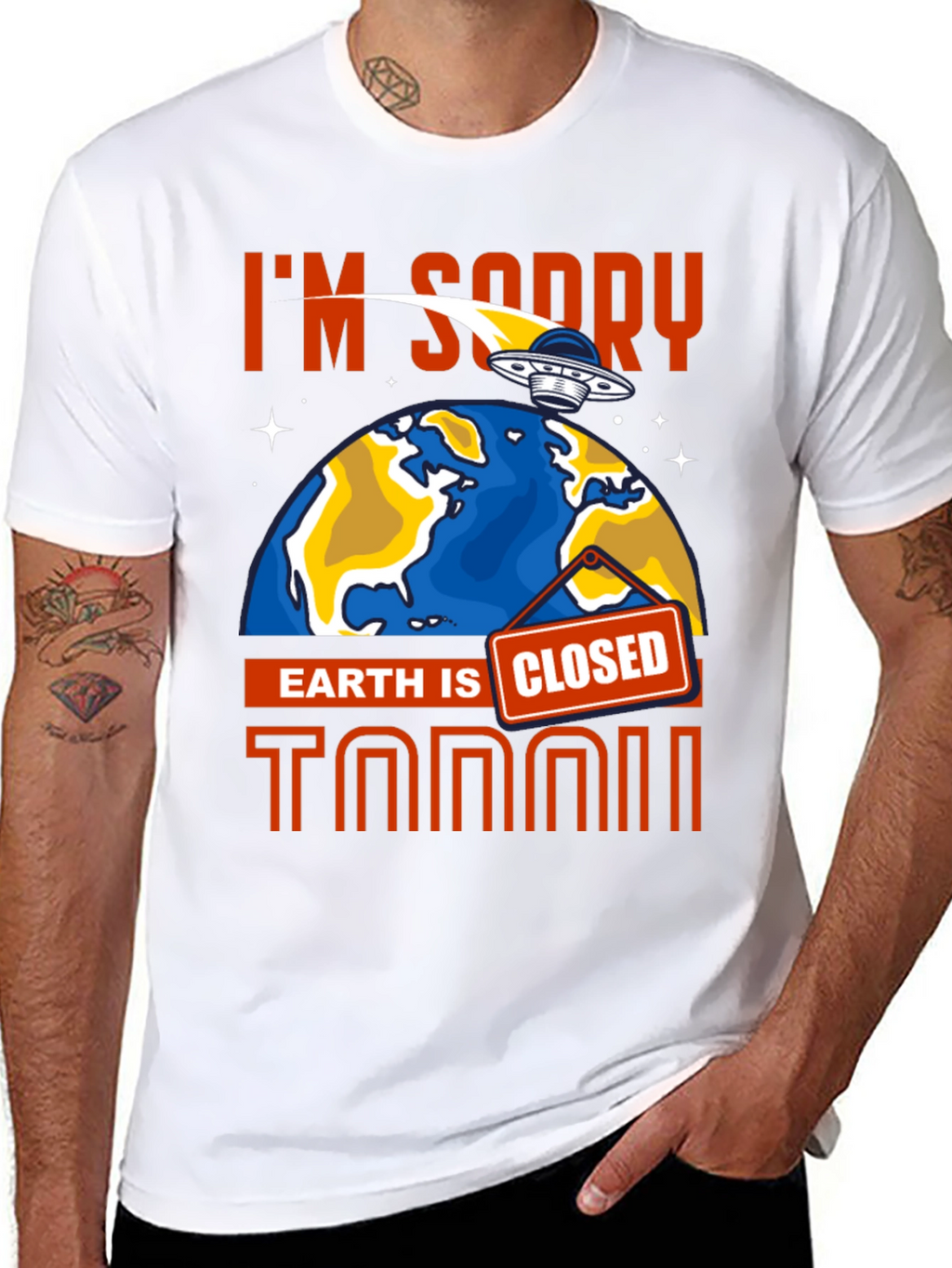 Earth Is Closed T-Shirt Alien Graphic Tee